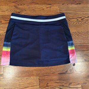 Callaway Navy Skort with Rainbow Stripe Panels